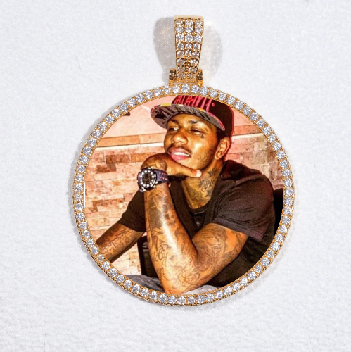 MEDIUM 3D CIRCLE CUSTOM PICTURE PENDANT
