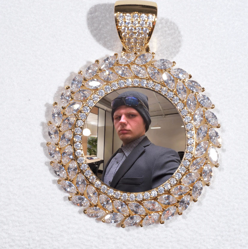 Large 3D Wheat Ear Custom Picture Pendant