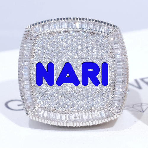 CUSTOM LETTER 3D ICED RING
