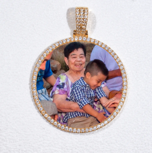 MEDIUM 3D CIRCLE CUSTOM PICTURE PENDANT