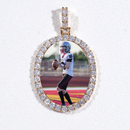 3D Oval Custom Picture Pendant