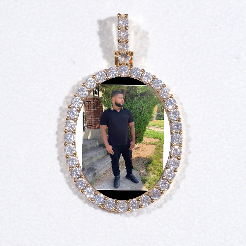 3D Oval Custom Picture Pendant