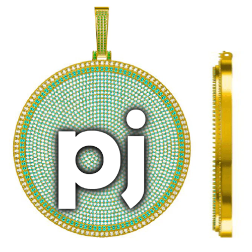 CUSTOM LETTER NECKLACE 3D BIG DISC