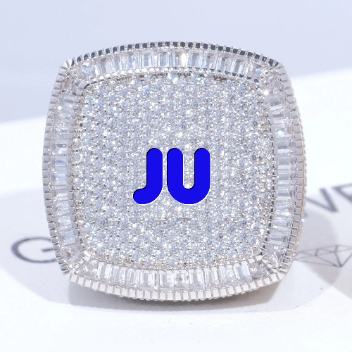 CUSTOM LETTER 3D ICED RING