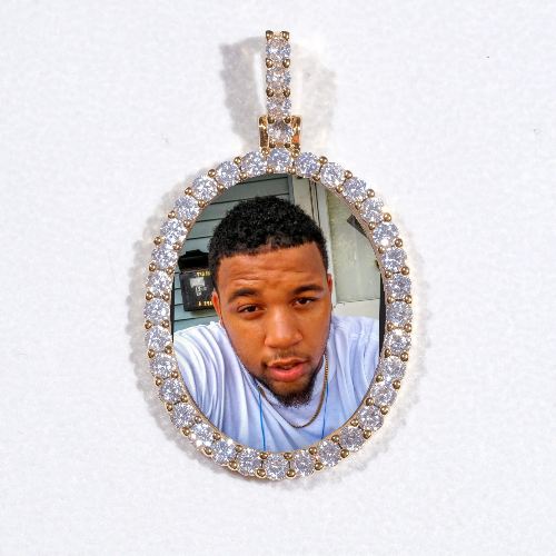 3D Oval Custom Picture Pendant