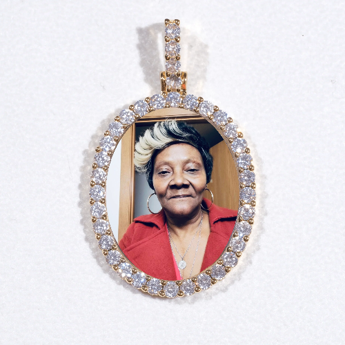 3D Oval Custom Picture Pendant