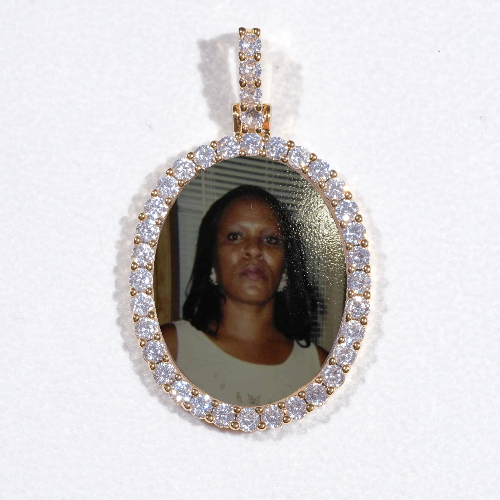 3D Oval Custom Picture Pendant