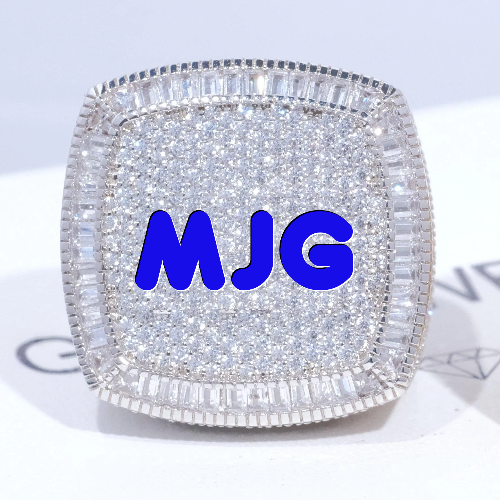 CUSTOM LETTER 3D ICED RING