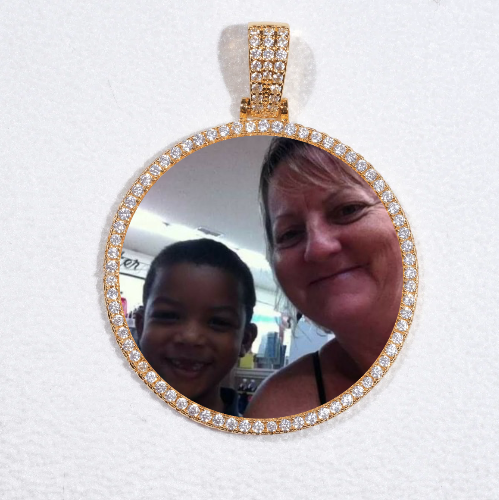 MEDIUM 3D CIRCLE CUSTOM PICTURE PENDANT
