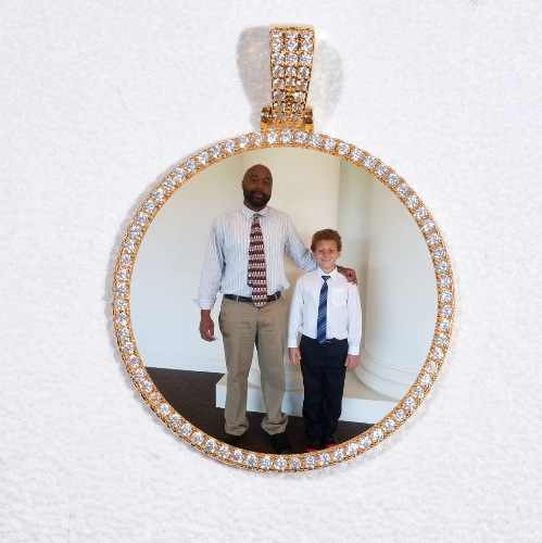 MEDIUM 3D CIRCLE CUSTOM PICTURE PENDANT