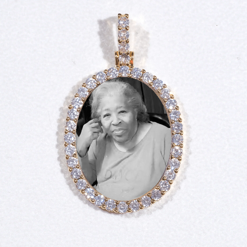 3D Oval Custom Picture Pendant