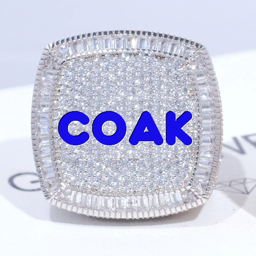 CUSTOM LETTER 3D ICED RING