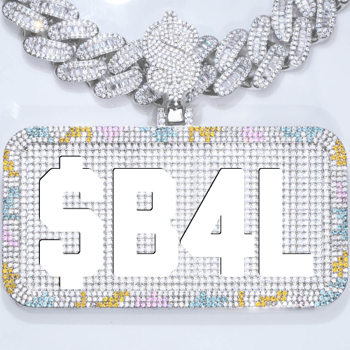 CUSTOM LETTER NECKLACE 3D COLORFUL SQUARE
