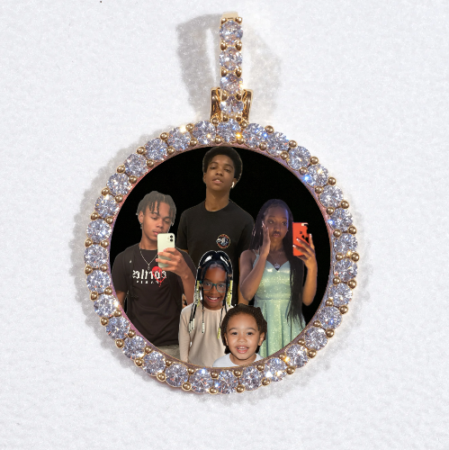 3D CIRCLE CUSTOM PICTURE PENDANT SMALL SIZE
