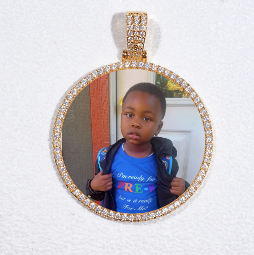 MEDIUM 3D CIRCLE CUSTOM PICTURE PENDANT
