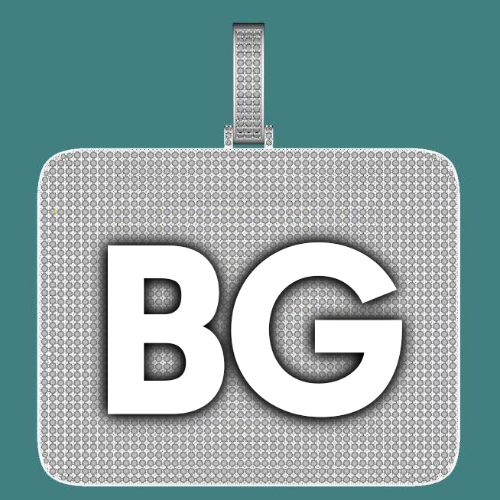CUSTOM LETTER NECKLACE 3D BIG SQUARE