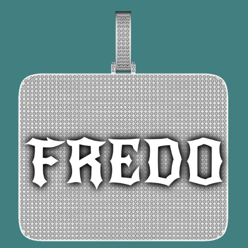 CUSTOM LETTER NECKLACE 3D BIG SQUARE