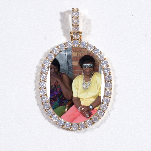 3D Oval Custom Picture Pendant