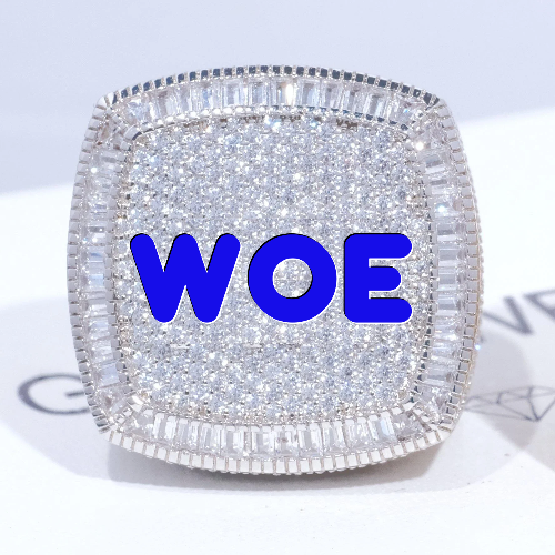 CUSTOM LETTER 3D ICED RING