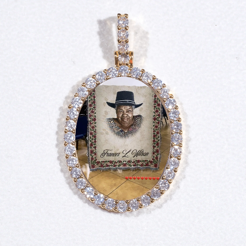 3D Oval Custom Picture Pendant