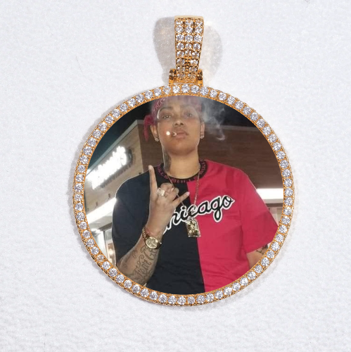 MEDIUM 3D CIRCLE CUSTOM PICTURE PENDANT