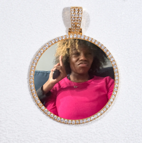 MEDIUM 3D CIRCLE CUSTOM PICTURE PENDANT