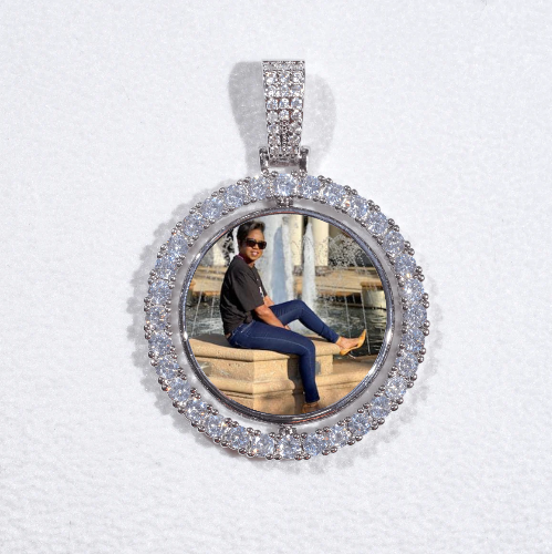 3D Spinning 2-Faced Custom Picture Pendant