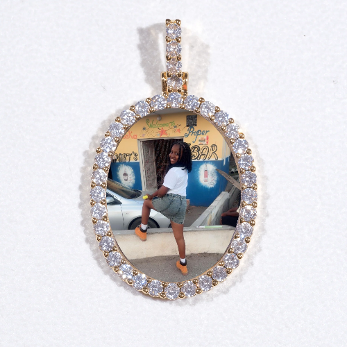 3D Oval Custom Picture Pendant