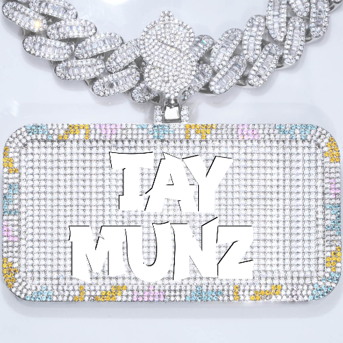 CUSTOM LETTER NECKLACE 3D COLORFUL SQUARE