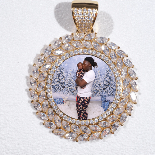 Large 3D Wheat Ear Custom Picture Pendant
