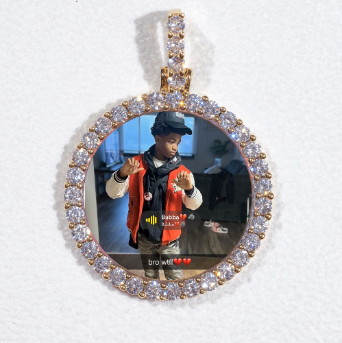 3D CIRCLE CUSTOM PICTURE PENDANT SMALL SIZE