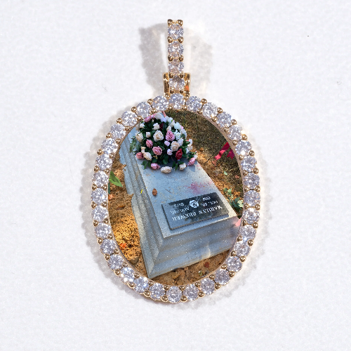 3D Oval Custom Picture Pendant