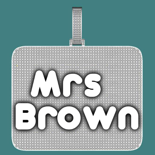 CUSTOM LETTER NECKLACE 3D BIG SQUARE