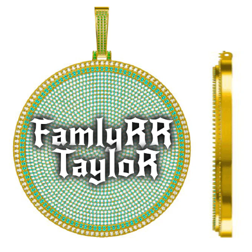 CUSTOM LETTER NECKLACE 3D BIG DISC