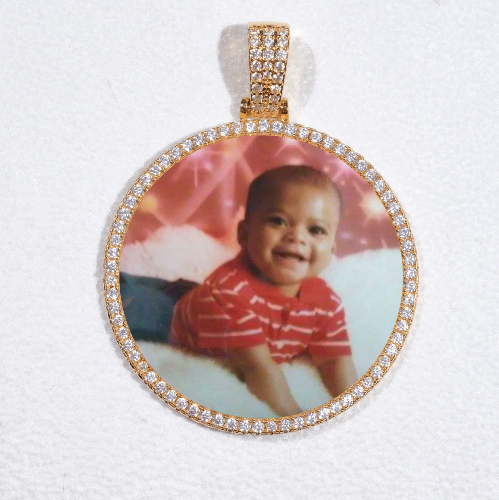 MEDIUM 3D CIRCLE CUSTOM PICTURE PENDANT
