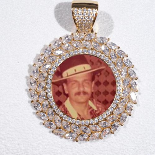 Large 3D Wheat Ear Custom Picture Pendant