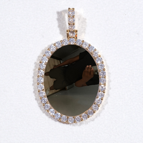 3D Oval Custom Picture Pendant
