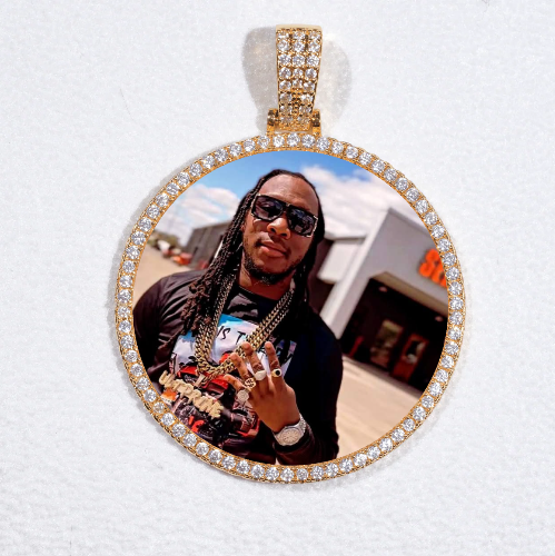 MEDIUM 3D CIRCLE CUSTOM PICTURE PENDANT