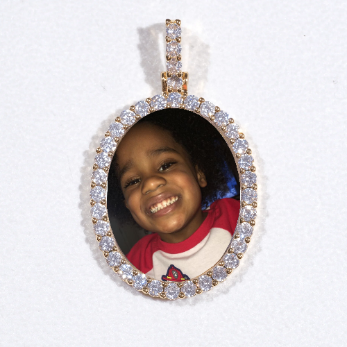 3D Oval Custom Picture Pendant