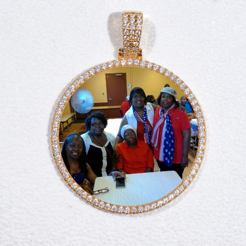 MEDIUM 3D CIRCLE CUSTOM PICTURE PENDANT