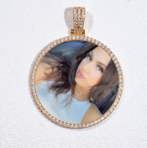 MEDIUM 3D CIRCLE CUSTOM PICTURE PENDANT