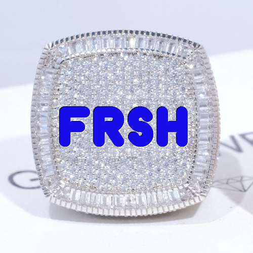 CUSTOM LETTER 3D ICED RING