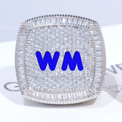 CUSTOM LETTER 3D ICED RING