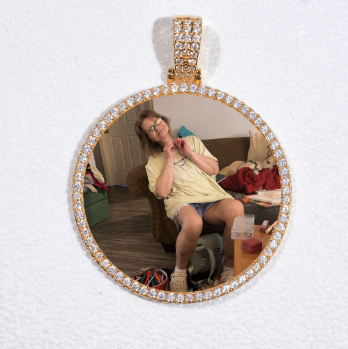 MEDIUM 3D CIRCLE CUSTOM PICTURE PENDANT