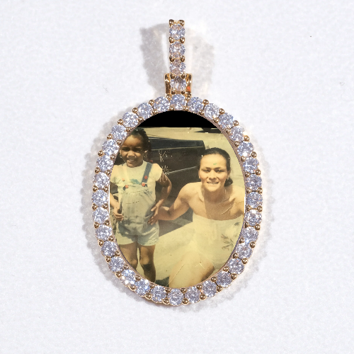 3D Oval Custom Picture Pendant
