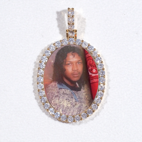 3D Oval Custom Picture Pendant