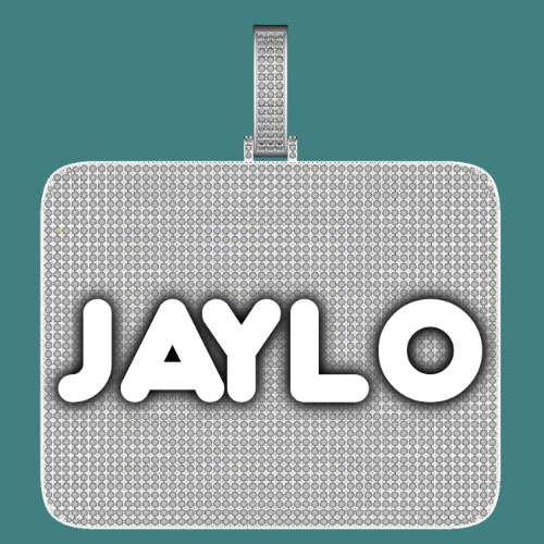 CUSTOM LETTER NECKLACE 3D BIG SQUARE