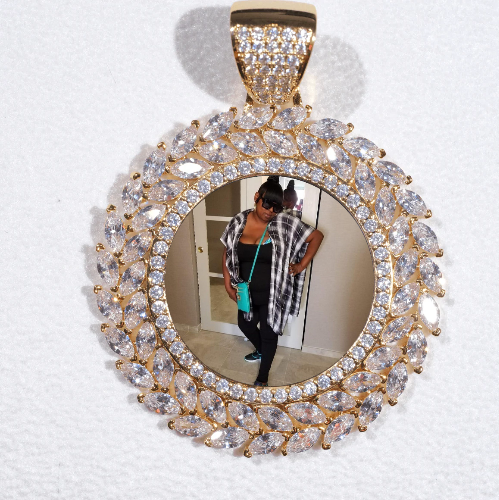 Large 3D Wheat Ear Custom Picture Pendant