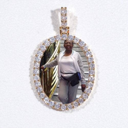3D Oval Custom Picture Pendant