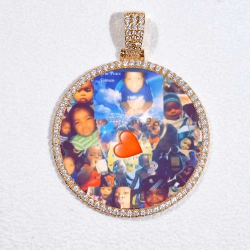 MEDIUM 3D CIRCLE CUSTOM PICTURE PENDANT